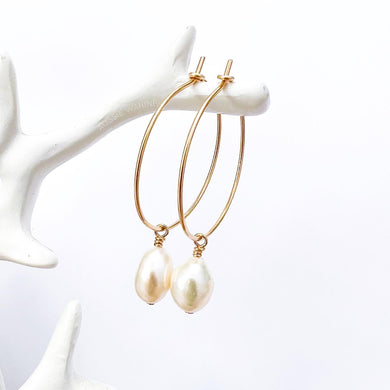 Lani's Hoops with Pearl Drops