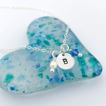 Load image into Gallery viewer, Stamped Initial & Birthstone Necklace - Aussie Wahine