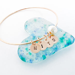 Add a Stamped Disk (to a Beach Bangle)