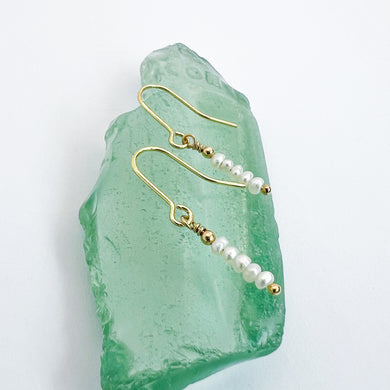 Tiny Pearl Stack Earrings
