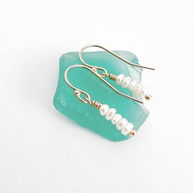 Tiny Pearl Stack Earrings