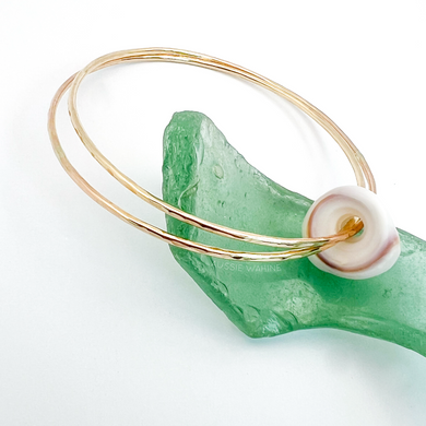 Linked Beach Bangles with Puka Shell