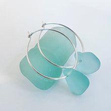 Load image into Gallery viewer, Lani&#39;s Hoops with Sea Glass