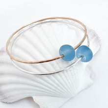 Load image into Gallery viewer, Beach Bangle with Recycled Glass