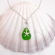 Load image into Gallery viewer, Sea Glass Starfish Necklace