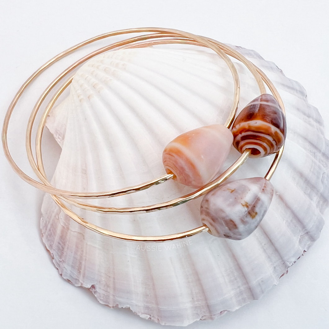Beach Bangle with Cone Shell