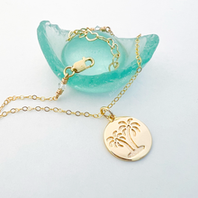 Load image into Gallery viewer, Palm Tree Coin Necklace