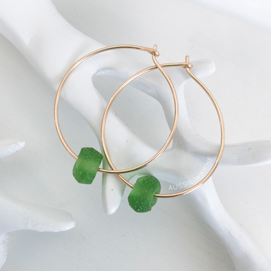 Lani's Hoops with Recycled Glass