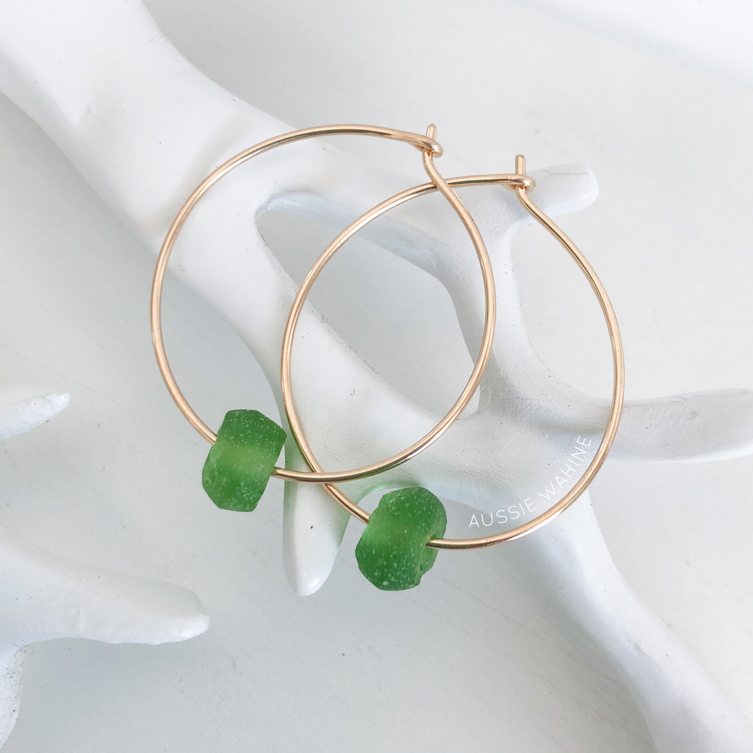 Lani's Hoops with Recycled Glass