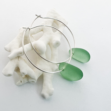 Load image into Gallery viewer, Lani&#39;s Hoops with Sea Glass