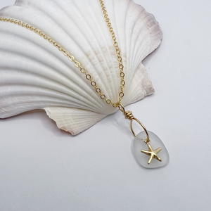 Sea Glass Starfish Necklace - Aussie Wahine