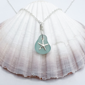 Sea Glass Starfish Necklace - Aussie Wahine