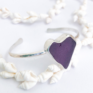 Sea Glass Cuff Bracelet - Aussie Wahine