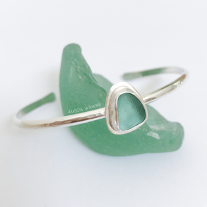 Sea Glass Cuff Bracelet - Aussie Wahine