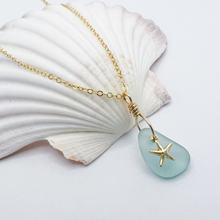 Load image into Gallery viewer, Sea Glass Starfish Necklace - Aussie Wahine