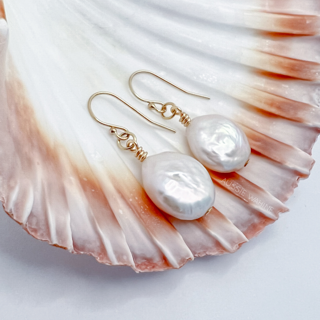 Keshi Pearl Earrings - Aussie Wahine