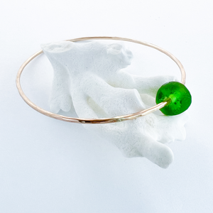 Beach Bangle with Recycled Glass