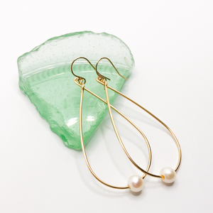 Waikiki Hoops with Freshwater Pearls - Aussie Wahine